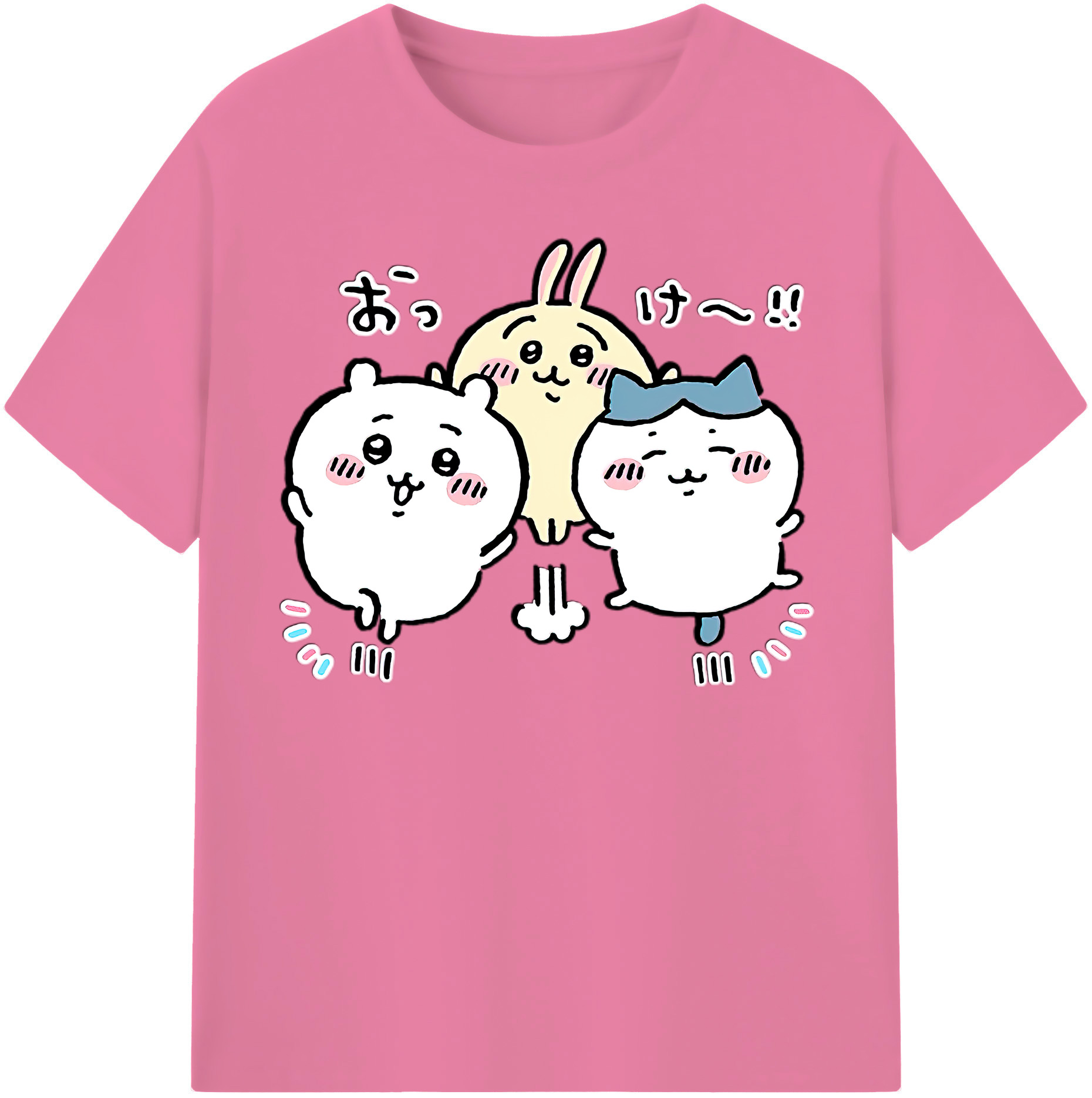 （画像用） ちいかわ ちいかわ Chii-kawa chiikawa 綿100％半袖Tシャツ（フロントプリント）